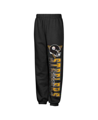 Boys' and Girls' Pittsburgh Steelers Run & Gun Fleece-Lining Screen-Print Sweatpants