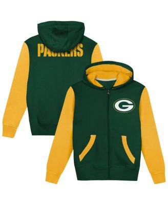 Toddler Boys' 2T-5T Green Bay Packers Stadium Color Block Full-Zip Fleece-Lined Hoodie