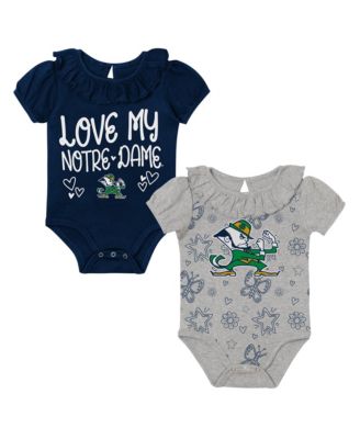 Baby Boys' and Girls' Notre Dame Fighting Irish Playtime Ruffle Short-Sleeve Bodysuit, 2-Piece Set