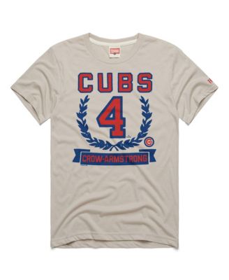 Men's Pete Crow-Armstrong Stone Chicago Cubs Wreath Rookie Graphic Tri-Blend T-Shirt
