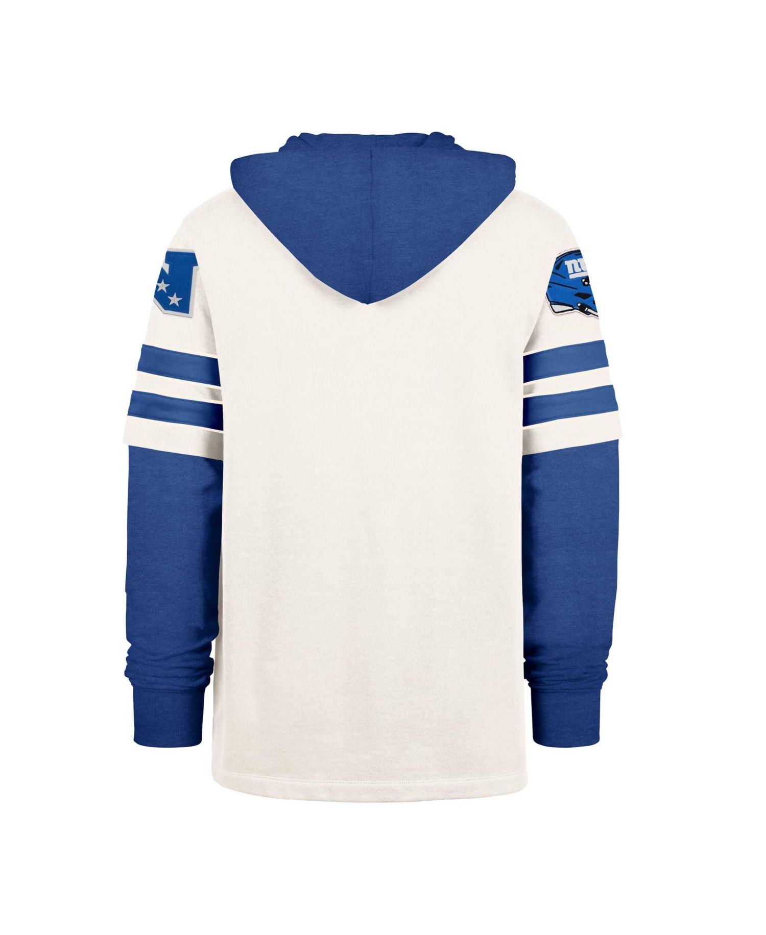Men's Cream New York Giants Split Zone Cornerback Duo Lacer Hoodie