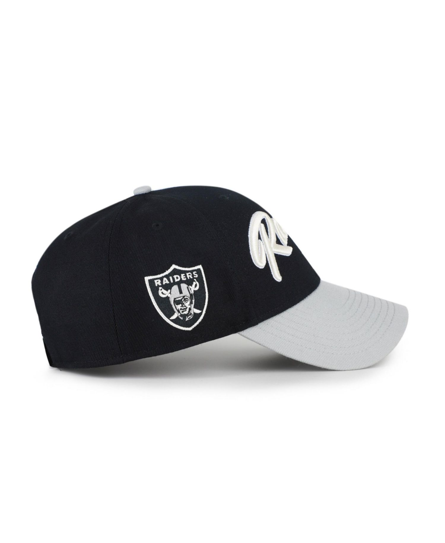 Men's Black Las Vegas Raiders Throwback MVP Adjustable Hat