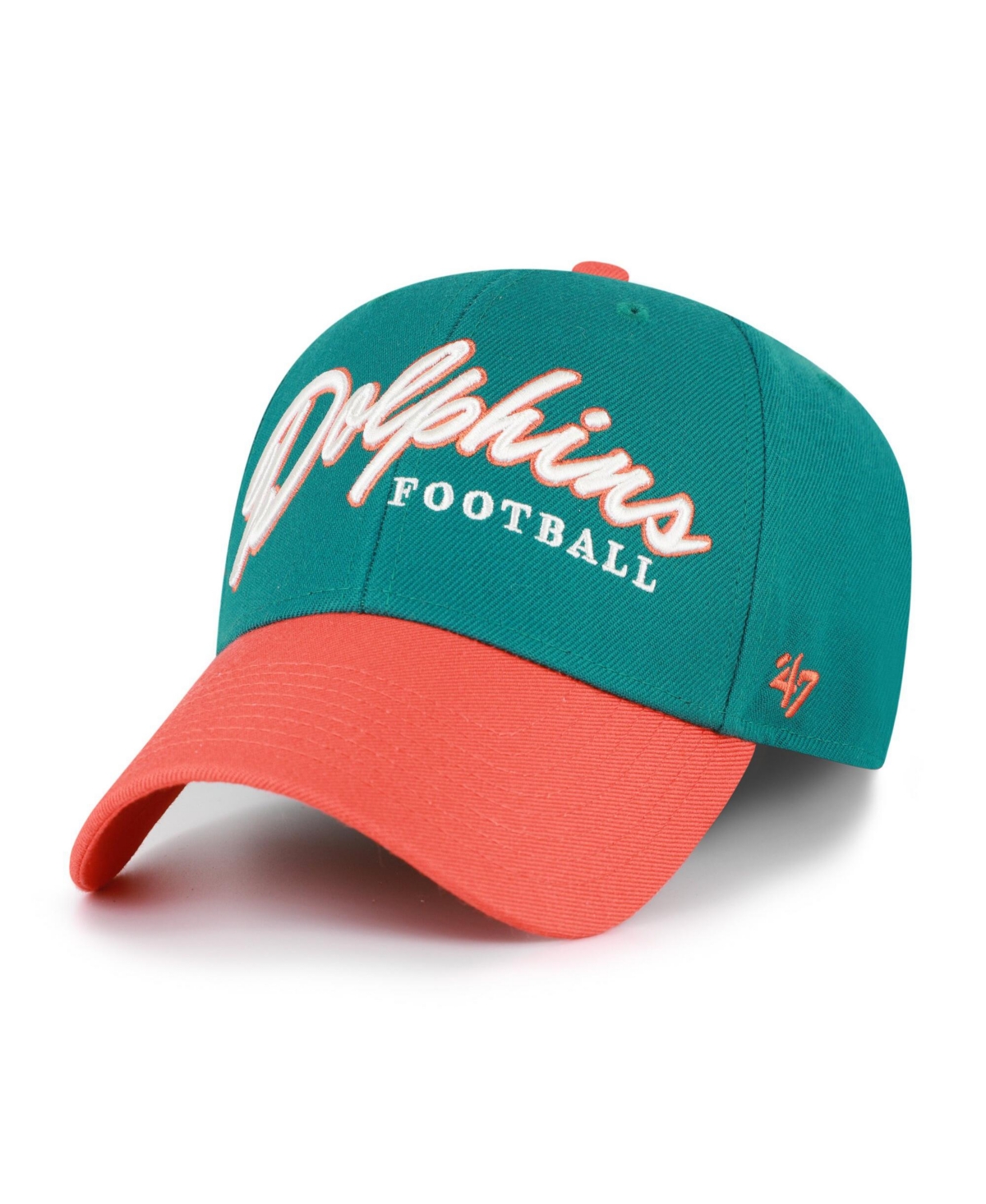 '47 Brand Men's Aqua Miami Dolphins Throwback Mvp Adjustable Hat