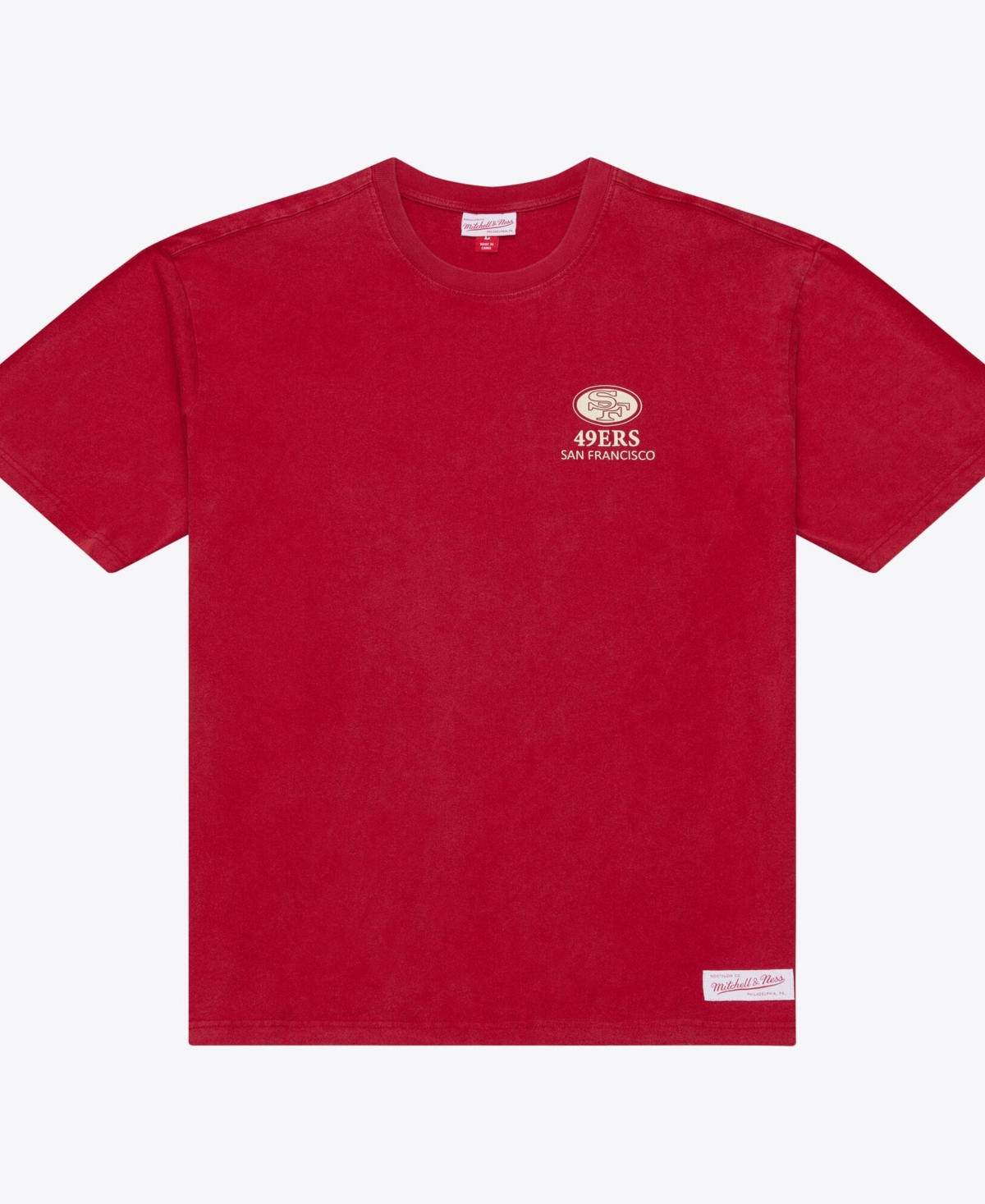 Mitchell & Ness Men's Scarlet San Francisco 49ers Core Essentials Micro Logo T-Shirt