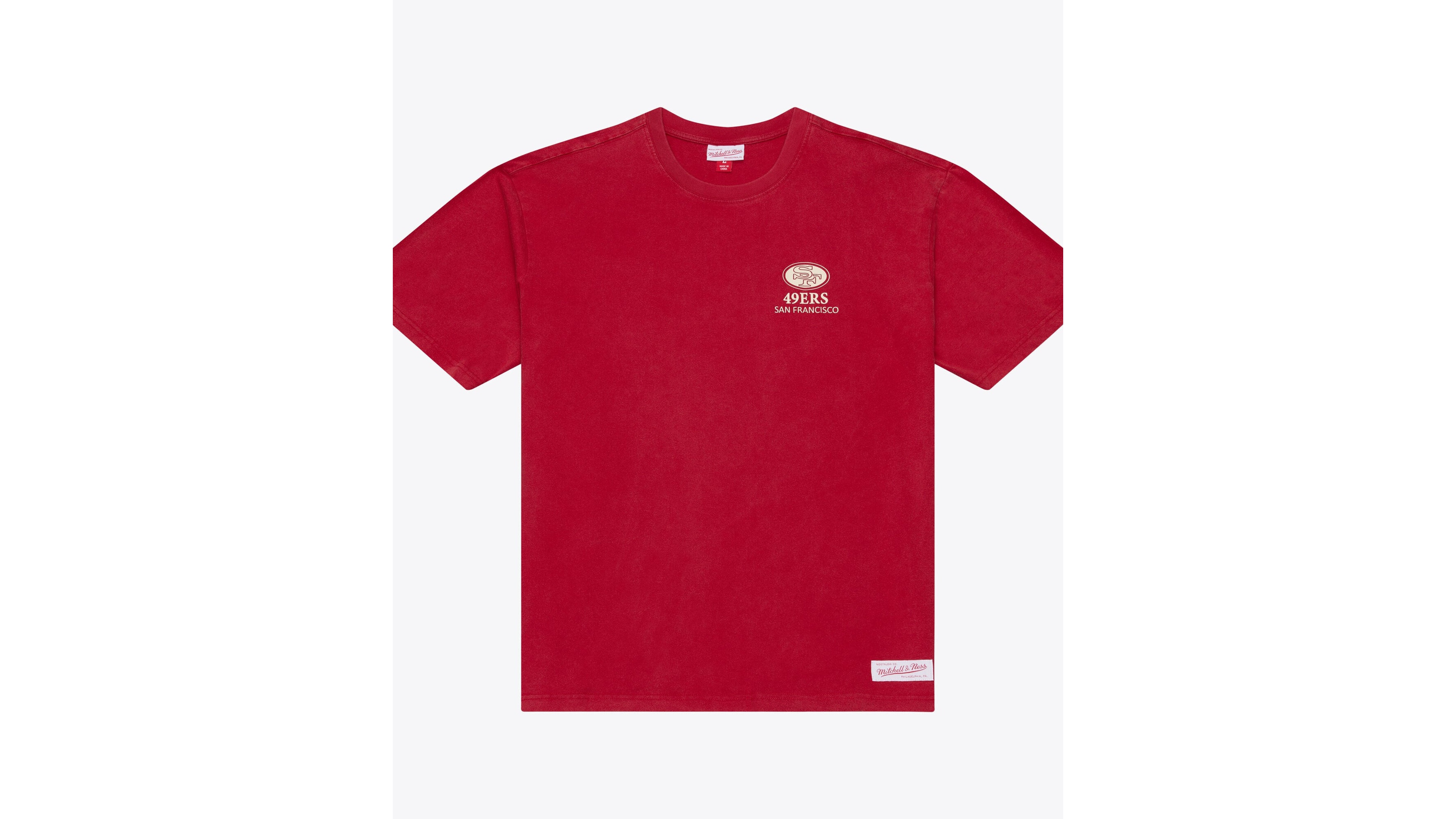 Mitchell & Ness Men's Scarlet San Francisco 49ers Core Essentials Micro Logo T-Shirt