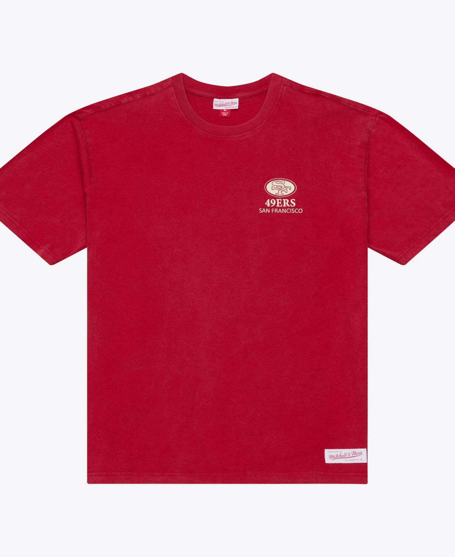 Men's Scarlet San Francisco 49ers Core Essentials Micro Logo T-Shirt
