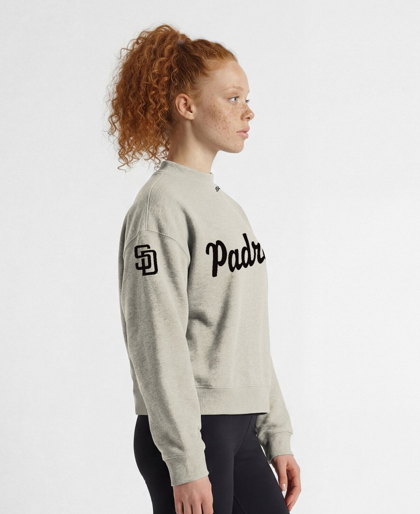 Женская толстовка Champion San Diego Padres Triumph Tri-Blend Mock Neck Fleece-Lined — фото 3