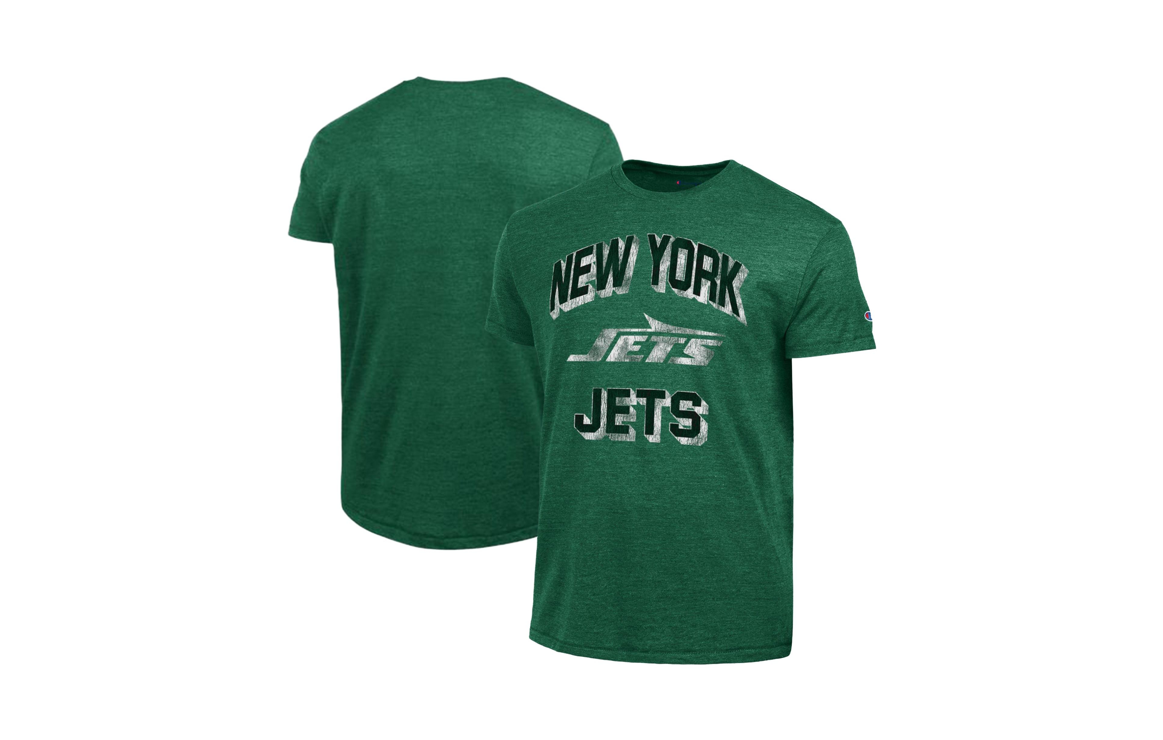 Champion Men's New York Jets Ultimate Tri-Blend Distressed T-Shirt