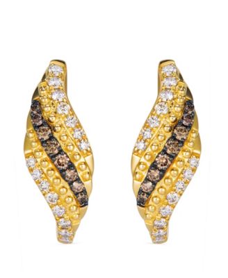 Nude Diamond (0.34 ct. t.w.) & Chocolate Diamond (0.20 ct. t.w.) Stud Earrings in 14k Honey Gold&reg;