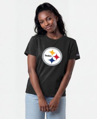 Women's Pittsburgh Steelers Crewneck Screen-Print T-Shirt