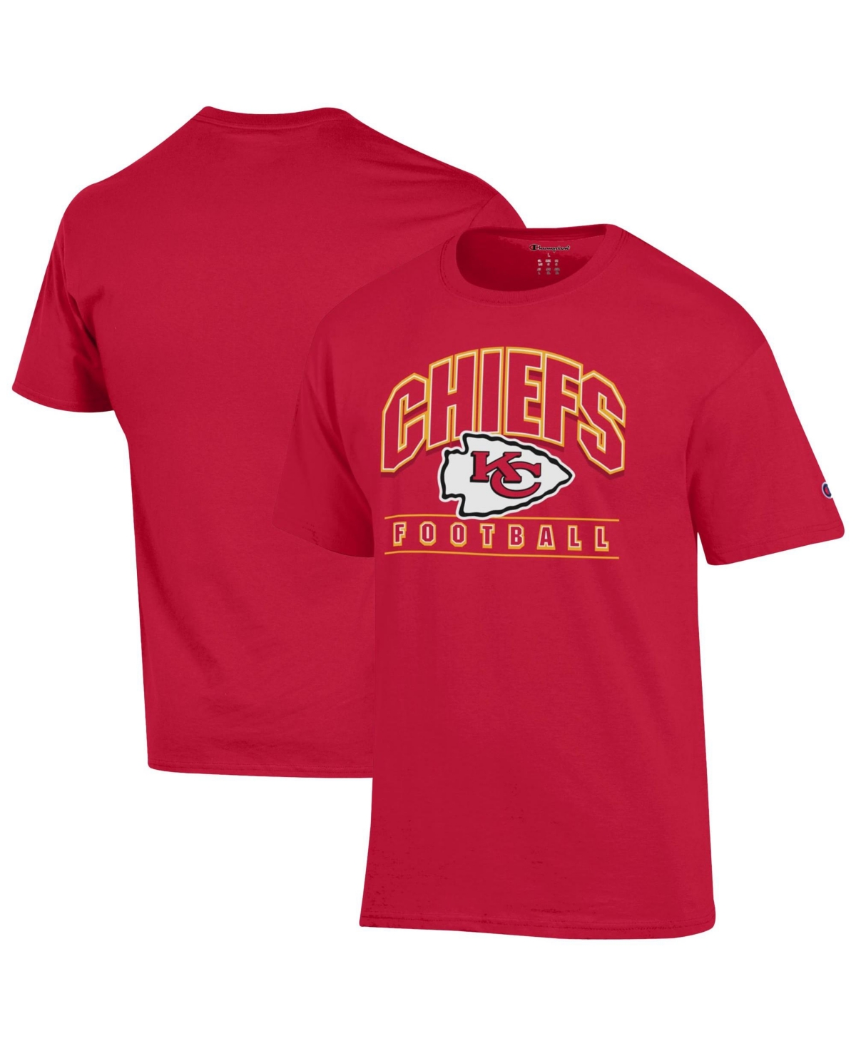 Champion Men's Kansas City Chiefs Screen print Crew neck Cotton-Blend T-Shirt