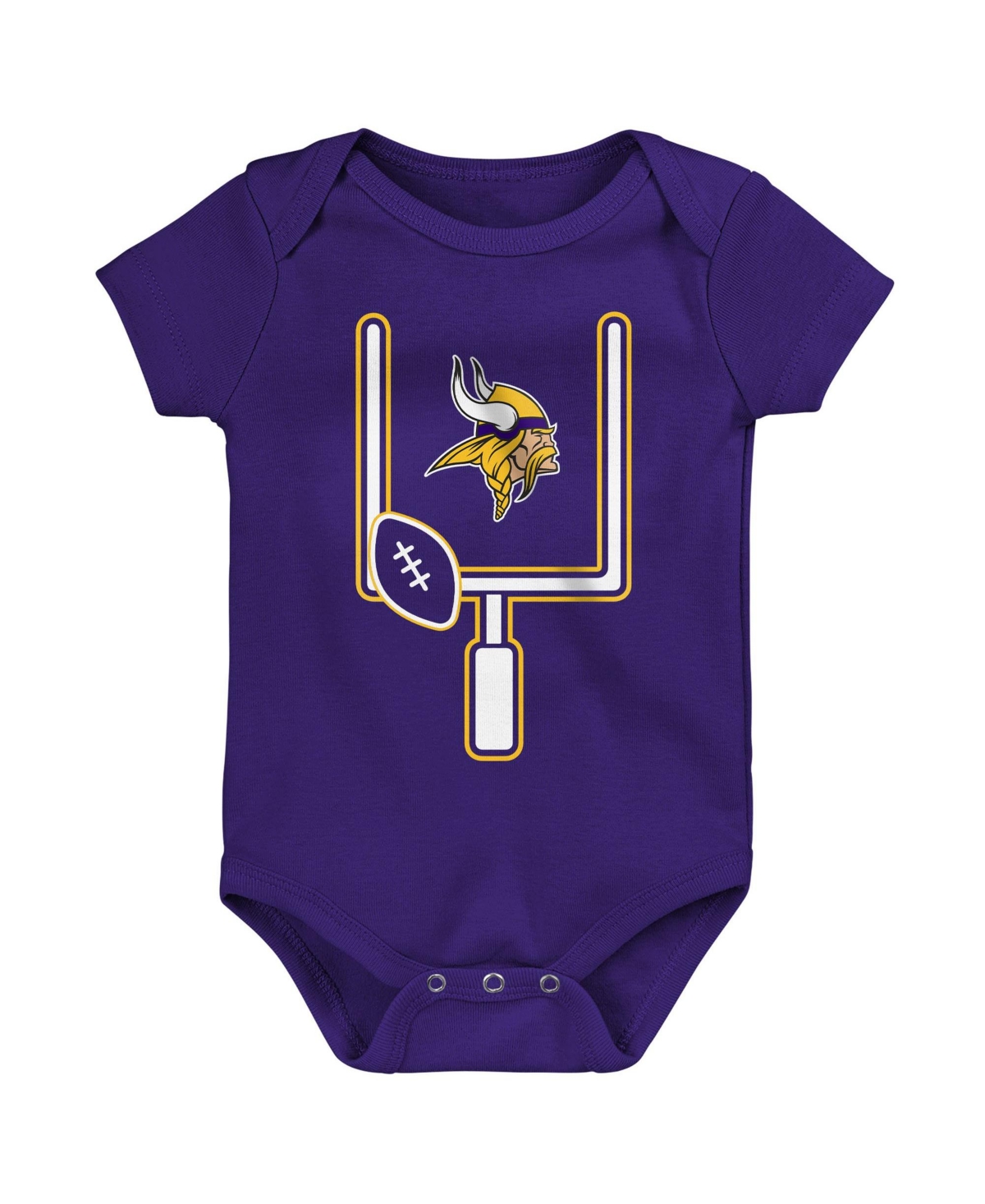 Outerstuff Baby Boys and Girls Minnesota Vikings Littlest Player Short-Sleeve Screen-Print Bodysuit, 3-Pack