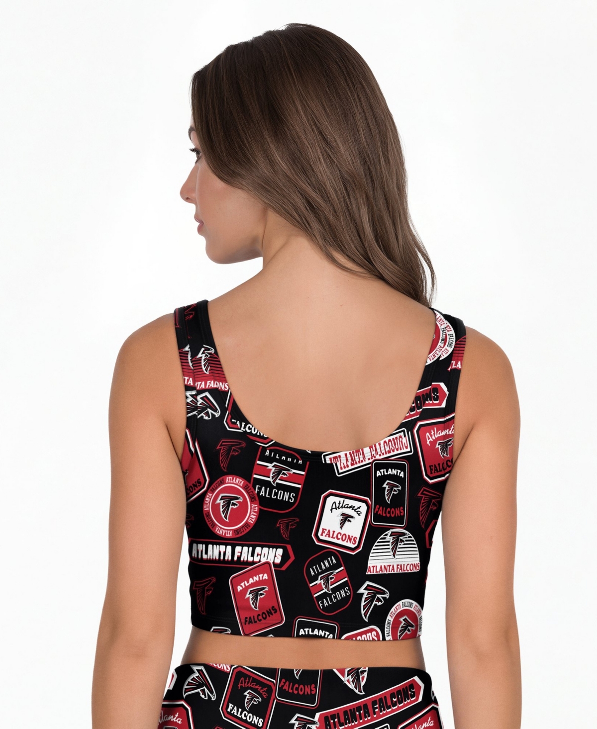 Concepts Sport Women's Atlanta Falcons Wireless Grady Allover Print Bralette