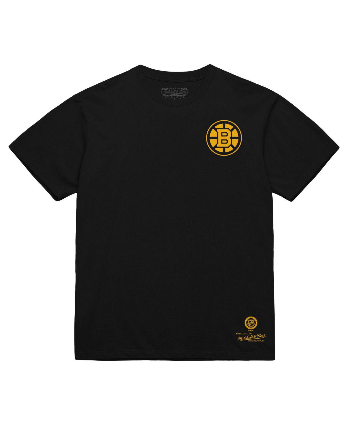 Мужская футболка Mitchell & Ness Black Boston Bruins Core Penalty Box 3.0 — фото 3
