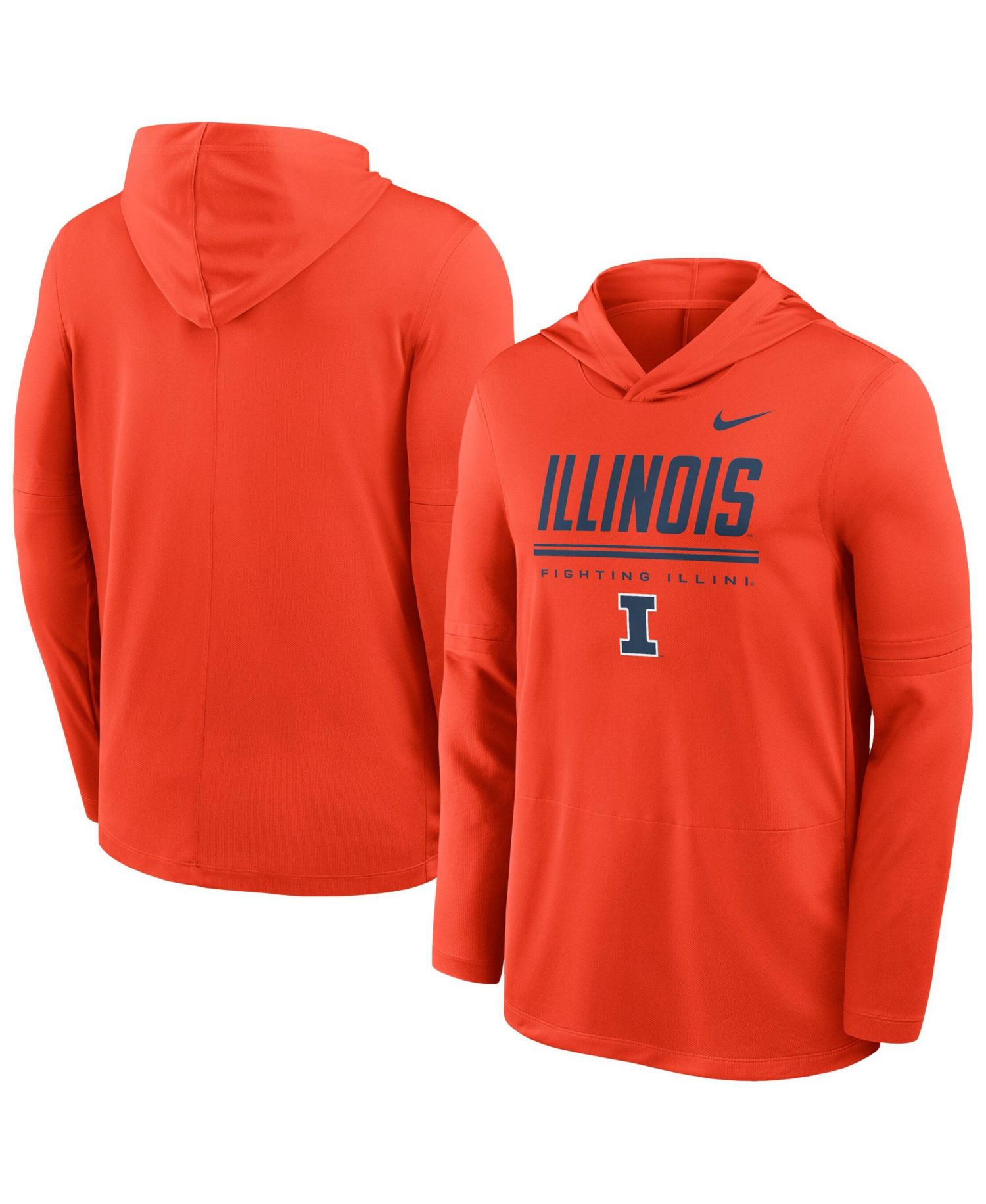 Men's Illinois Fighting Illini 2026 Sideline Pique Long-Sleeve Hoodie