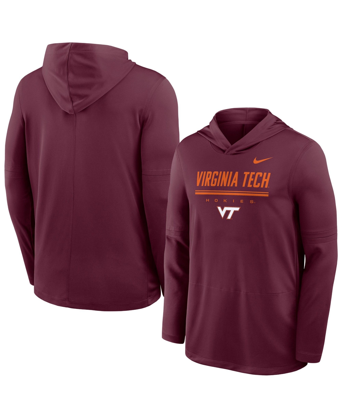 Nike Men's Virginia Tech Hokies 2026 Sideline Dri-fit Long-Sleeve Hoodie