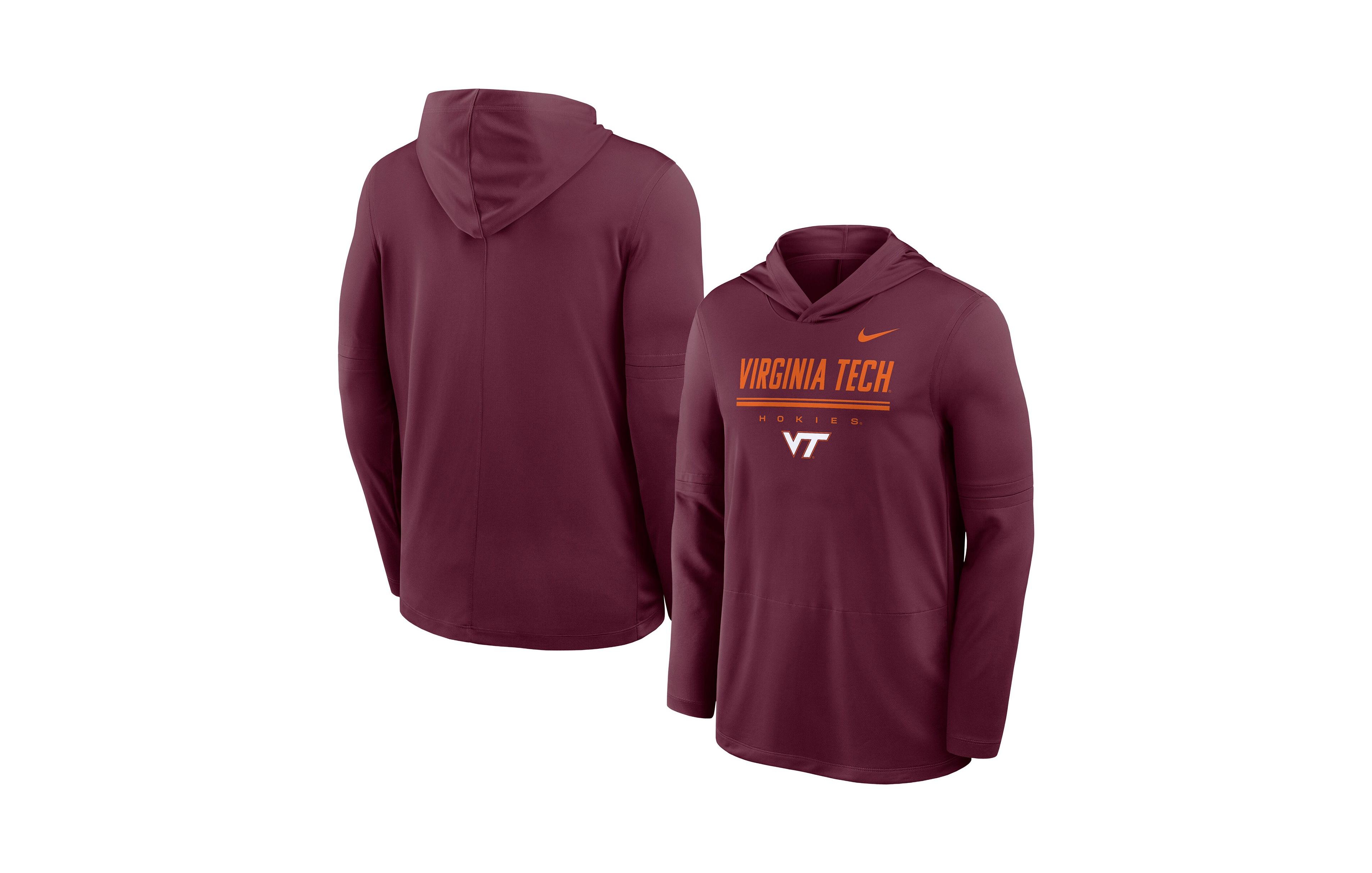Nike Men's Virginia Tech Hokies 2026 Sideline Dri-fit Long-Sleeve Hoodie