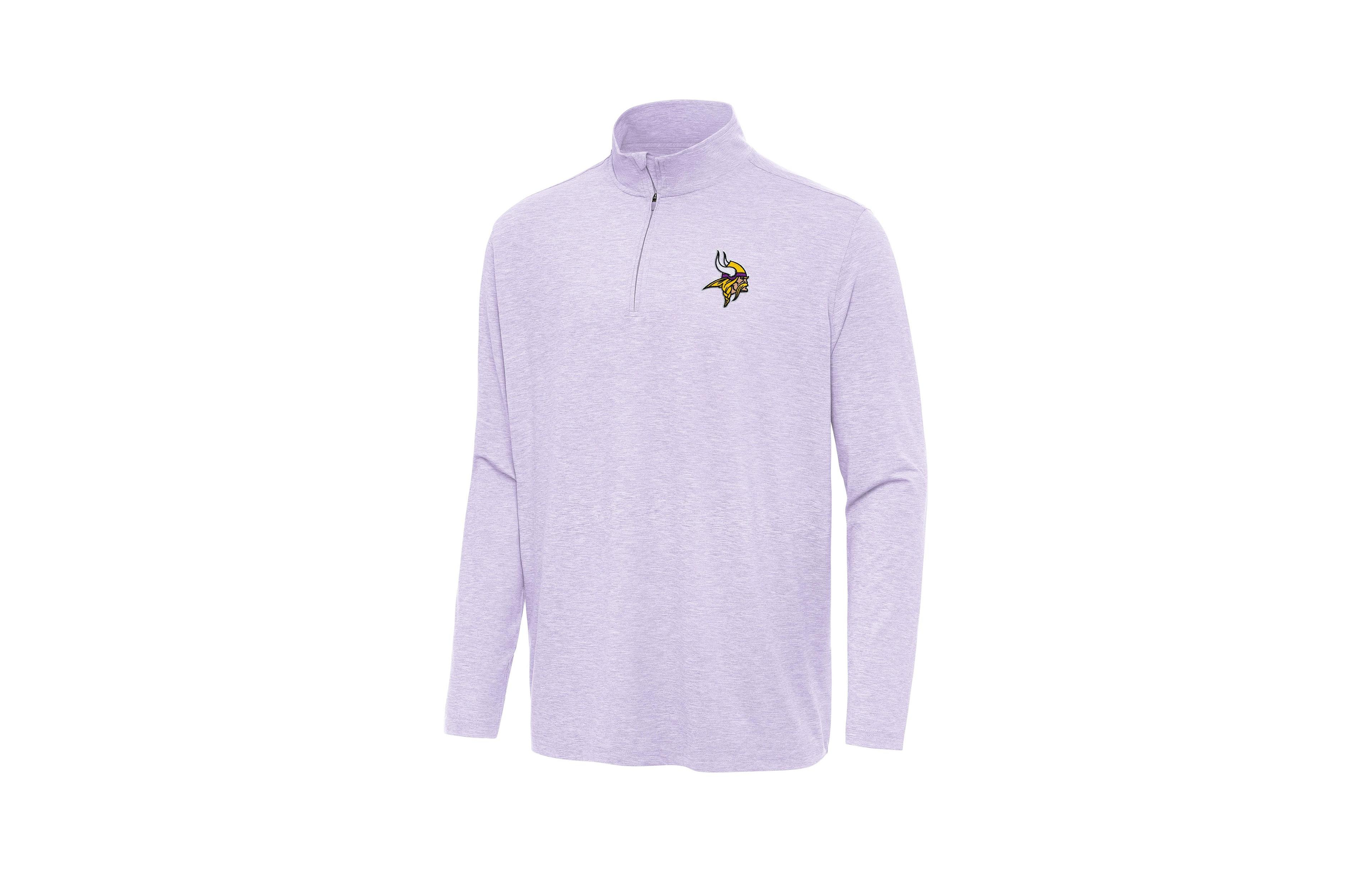 Antigua Men's Lavender Minnesota Vikings Hunk Quarter-Zip Jacket