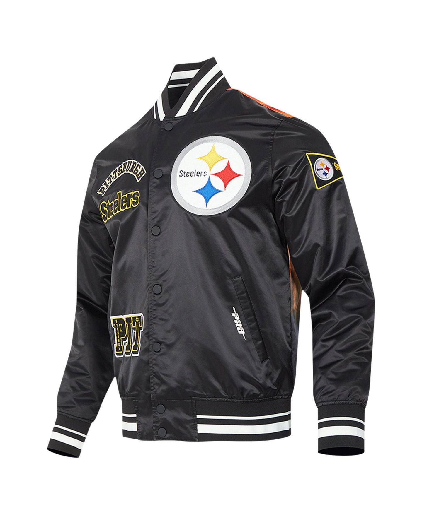 Мужская куртка Pro Standard Black Pittsburgh Steelers Sublimated Satin Full-Snap — фото 5