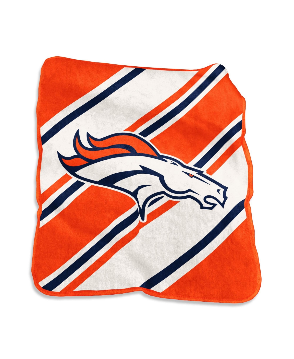 Logo Brands Denver Broncos 50" x 60" Raschel Stripe Throw Blanket