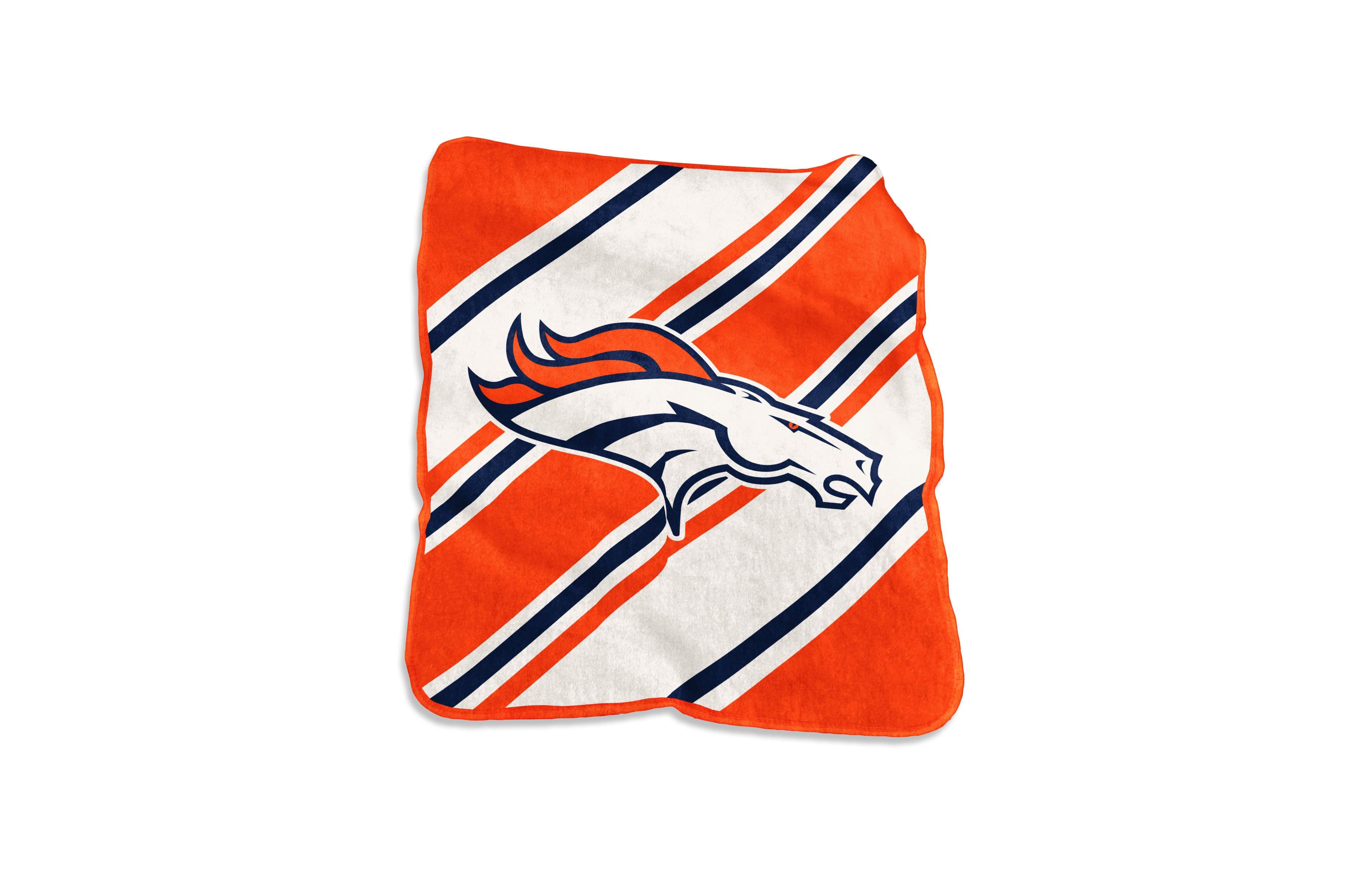 Logo Brands Denver Broncos 50" x 60" Raschel Stripe Throw Blanket