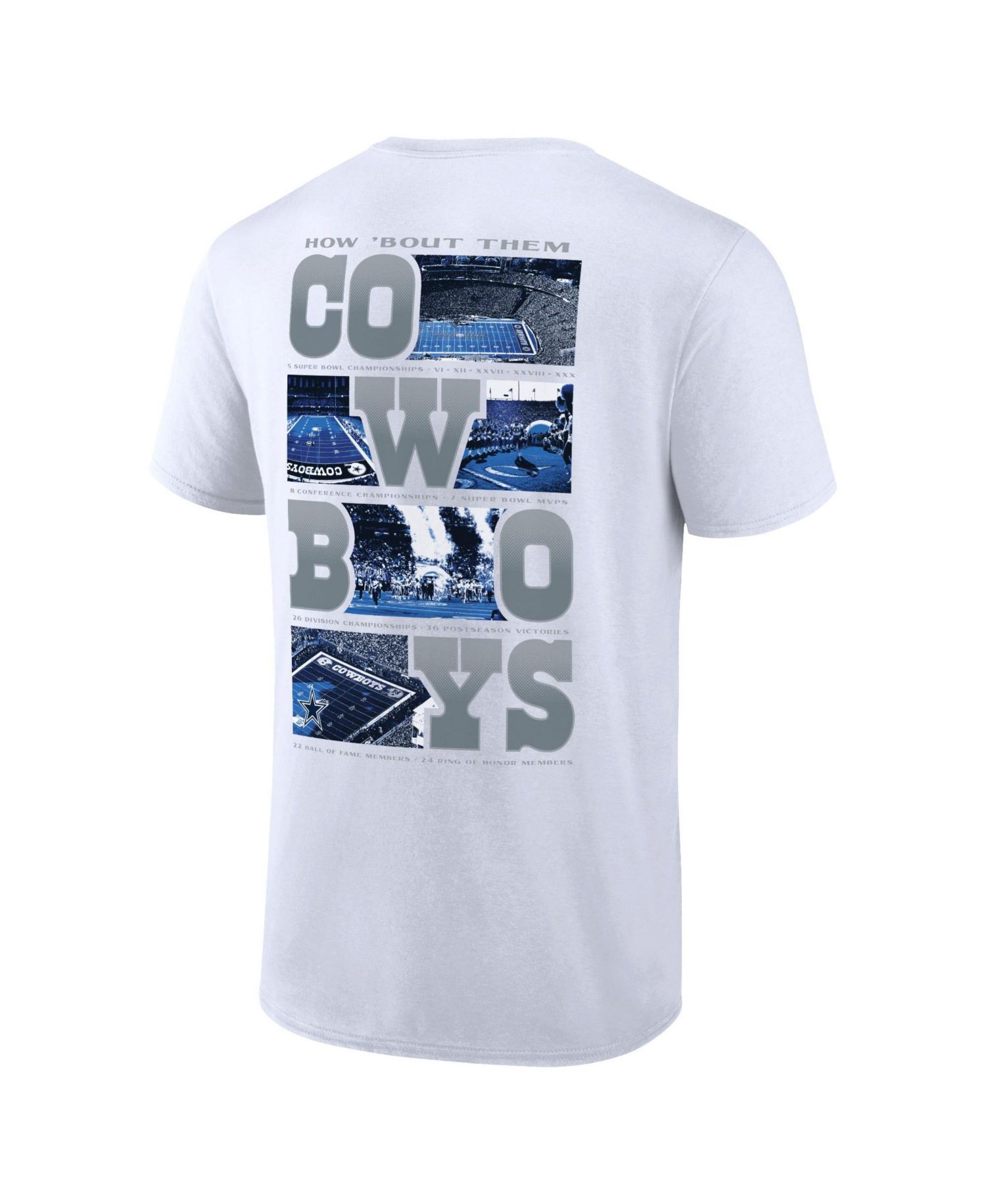 Men's White Dallas Cowboys Stats T-Shirt