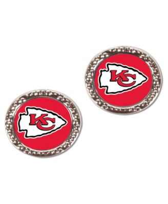 Women's Kansas City Chiefs Round Post Earrings
