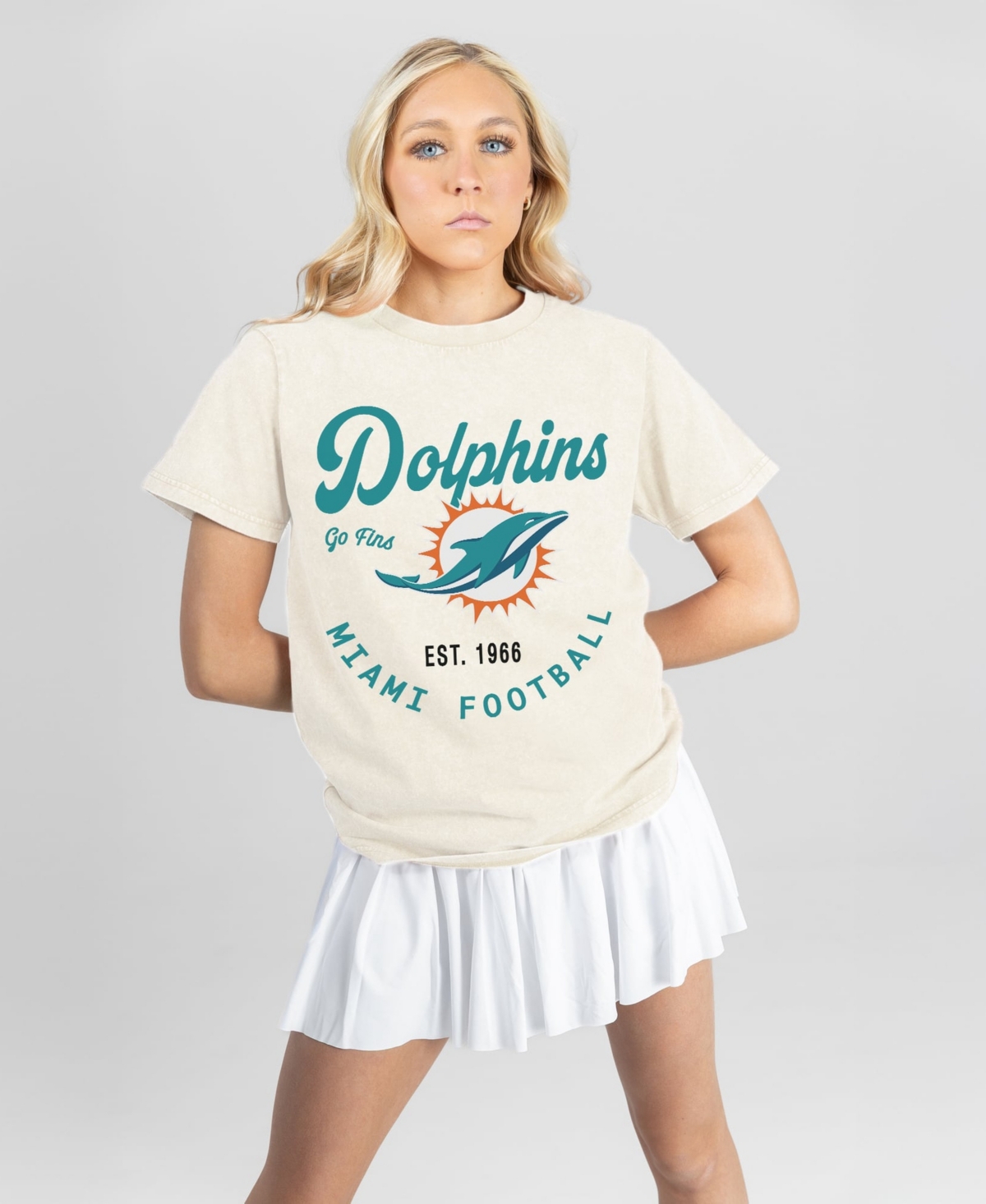 Gameday Couture Women's Miami Dolphins You Know Our Name Short-Sleeve Screen-Printed T-Shirt
