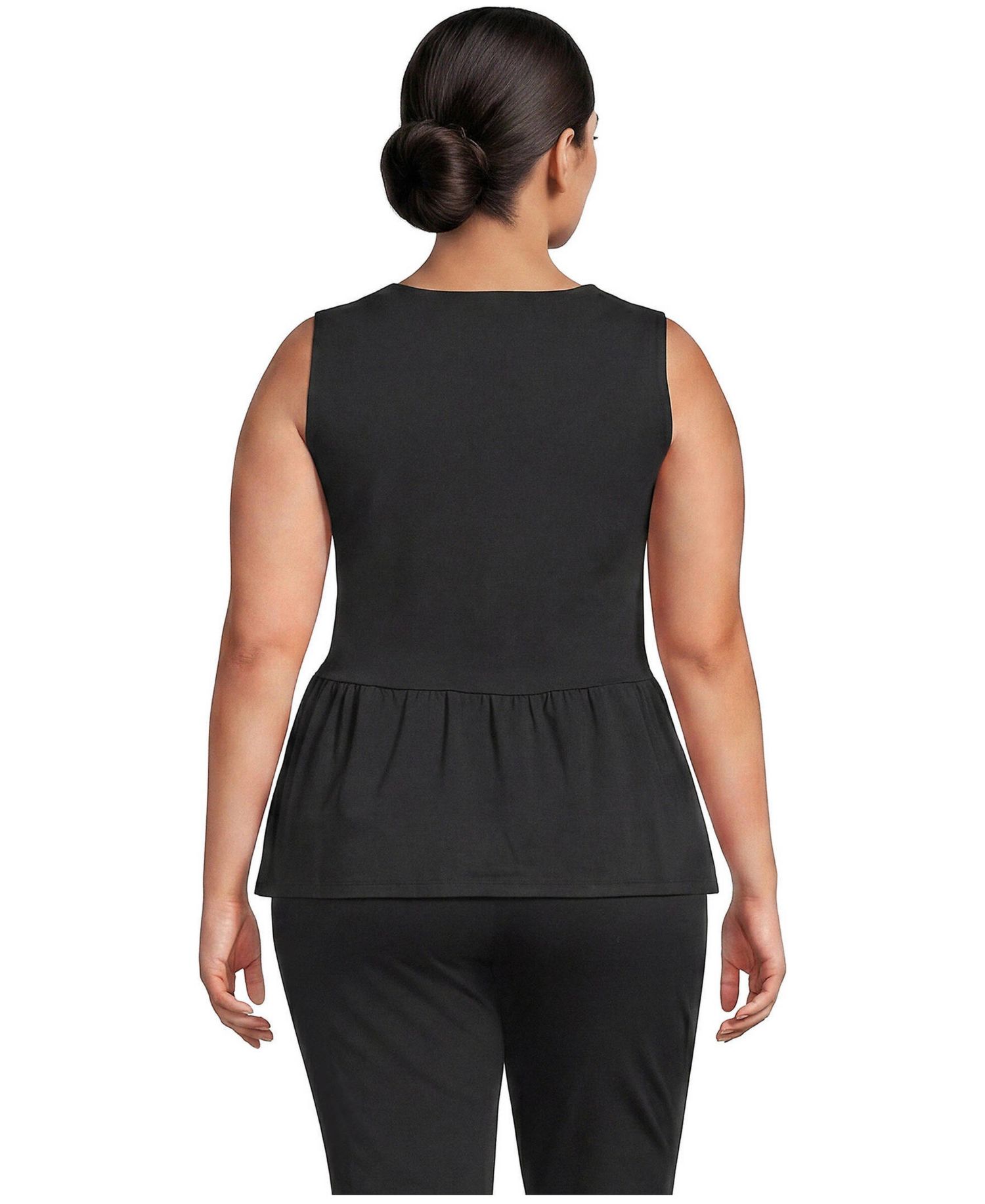 Plus Size Sleeveless Peplum Top