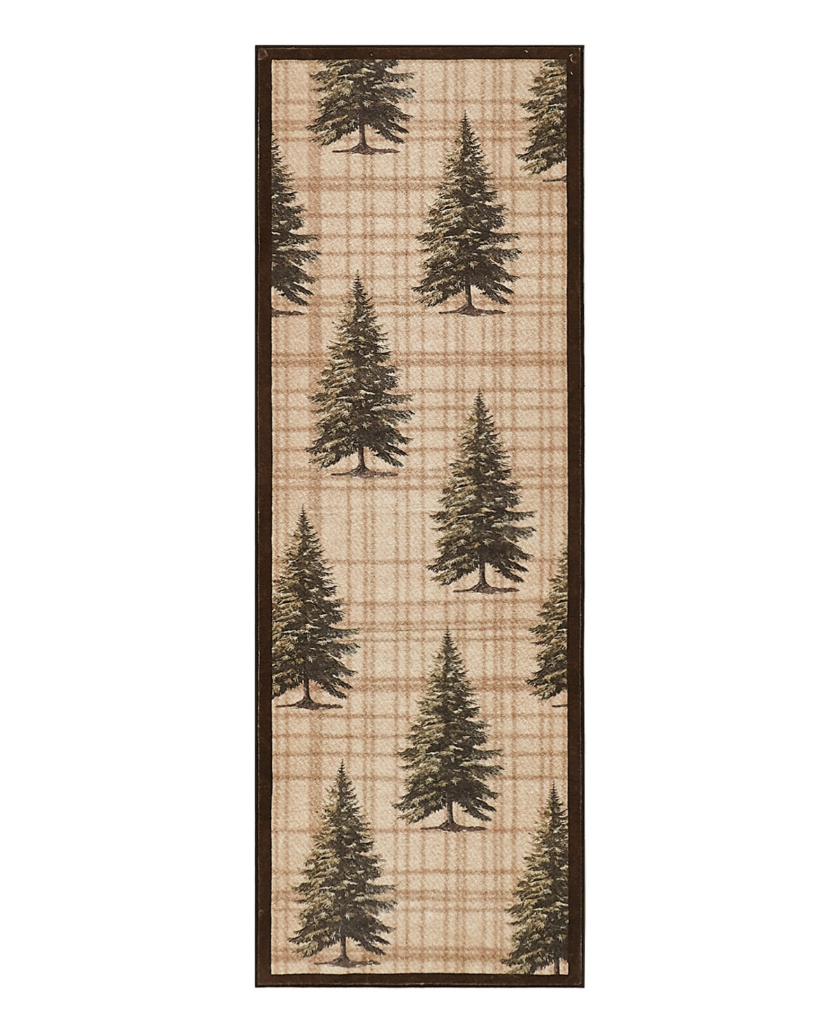 Eddie Bauer Non-Skid Printed Washable Runner Rug, 72" x 24" - Pinevale Beige