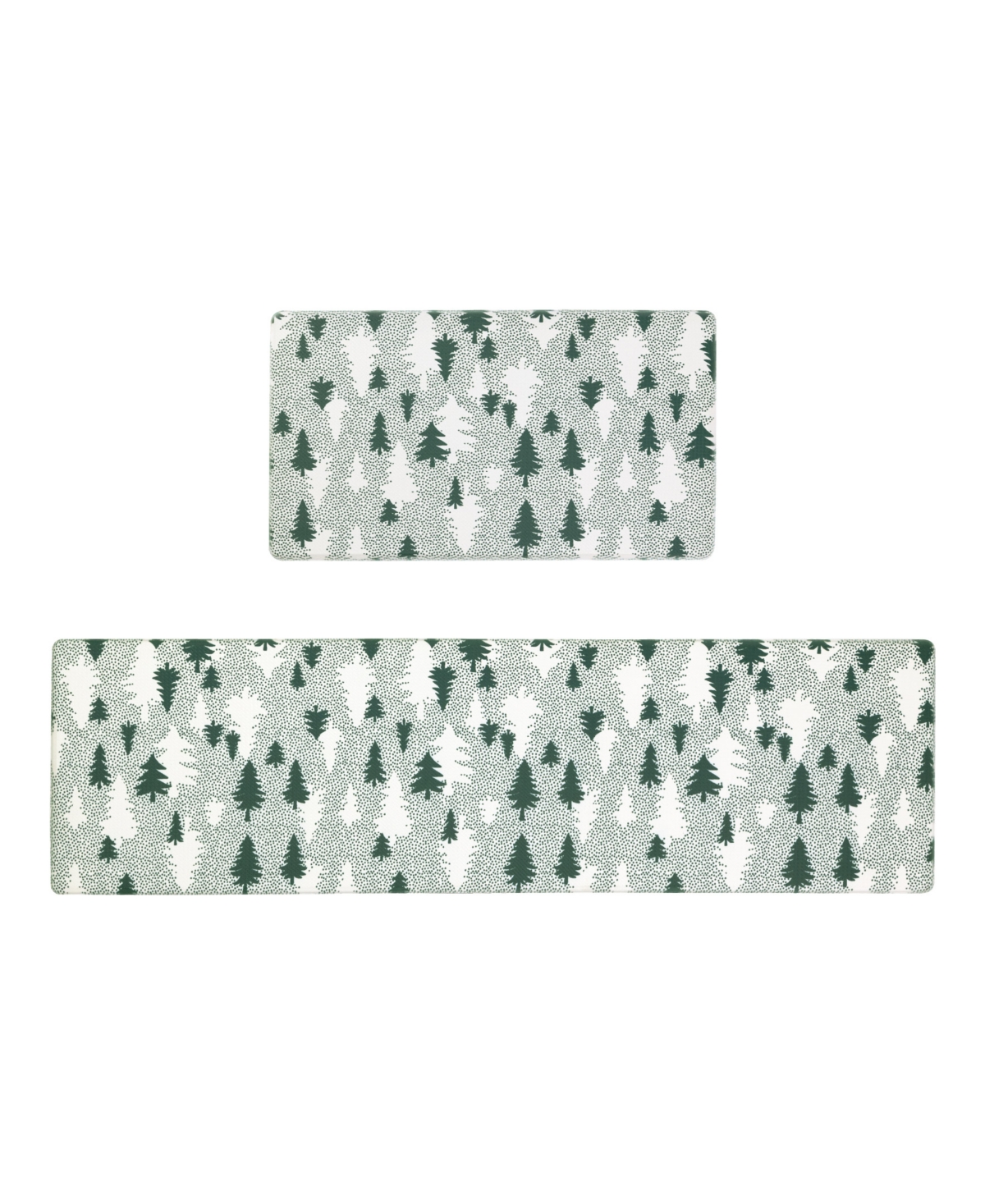 Eddie Bauer Christmas Trees Non-Slip 2-Piece Kitchen Mat Set