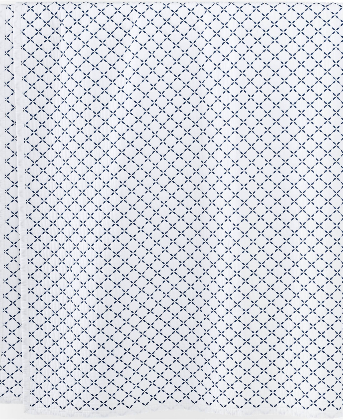 Lands' End Embroidered Diamond Double Voile Quilt