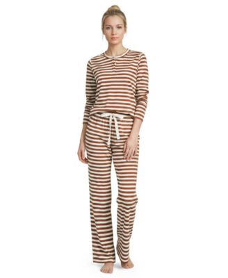 Women's Knit 2 Piece Pajama Set - Long Sleeve Top and Pants