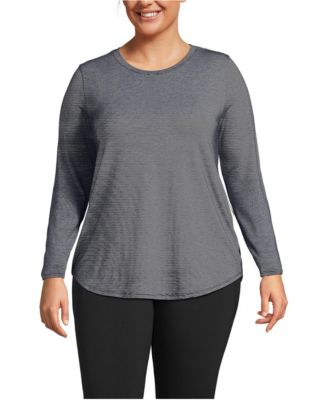 Plus Size Long Sleeve Cooling Performance Tunic Tee
