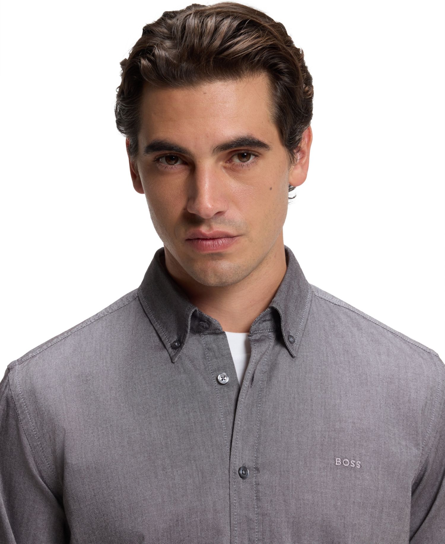 Men's Oxford Cotton Regular-Fit Button-Down Dress Shirt