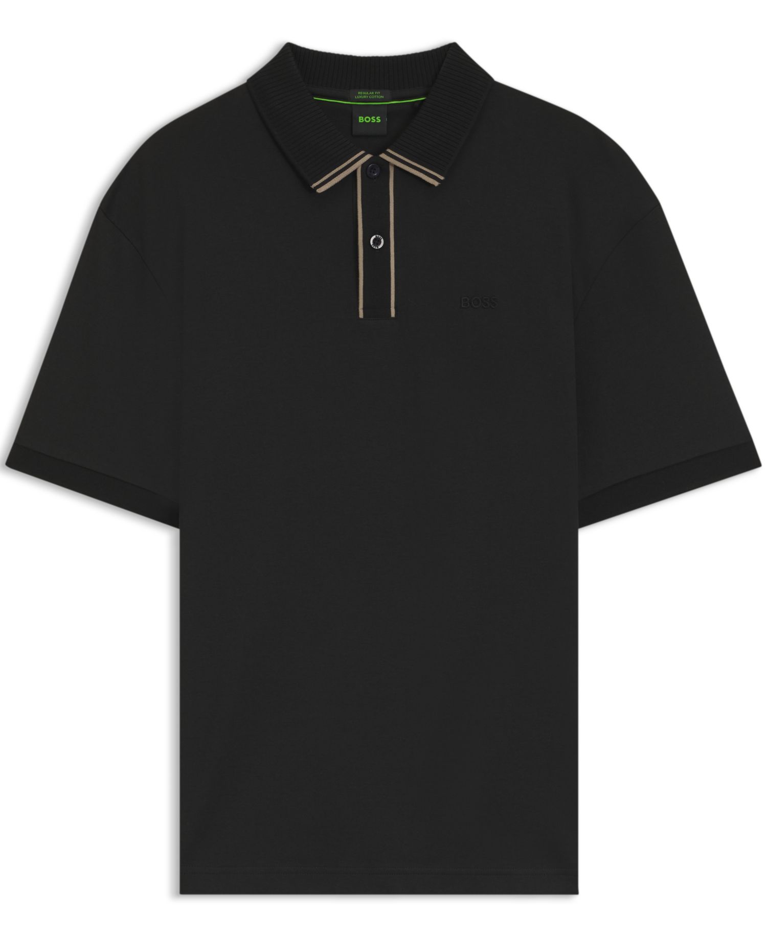 Men's Paddy Interlock-Cotton Striped-Trim Polo Shirt