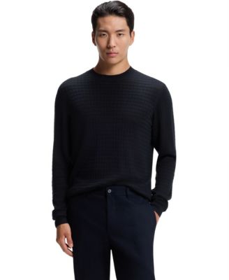 Men's L-Fabrizio Patterned Silk Regular-Fit Sweater