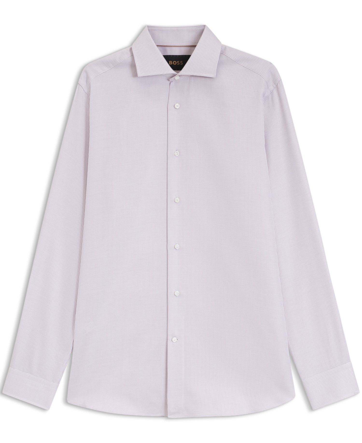 BOSS by Men's Cotton Fine-Striped Regular-Fit Dress Shirt