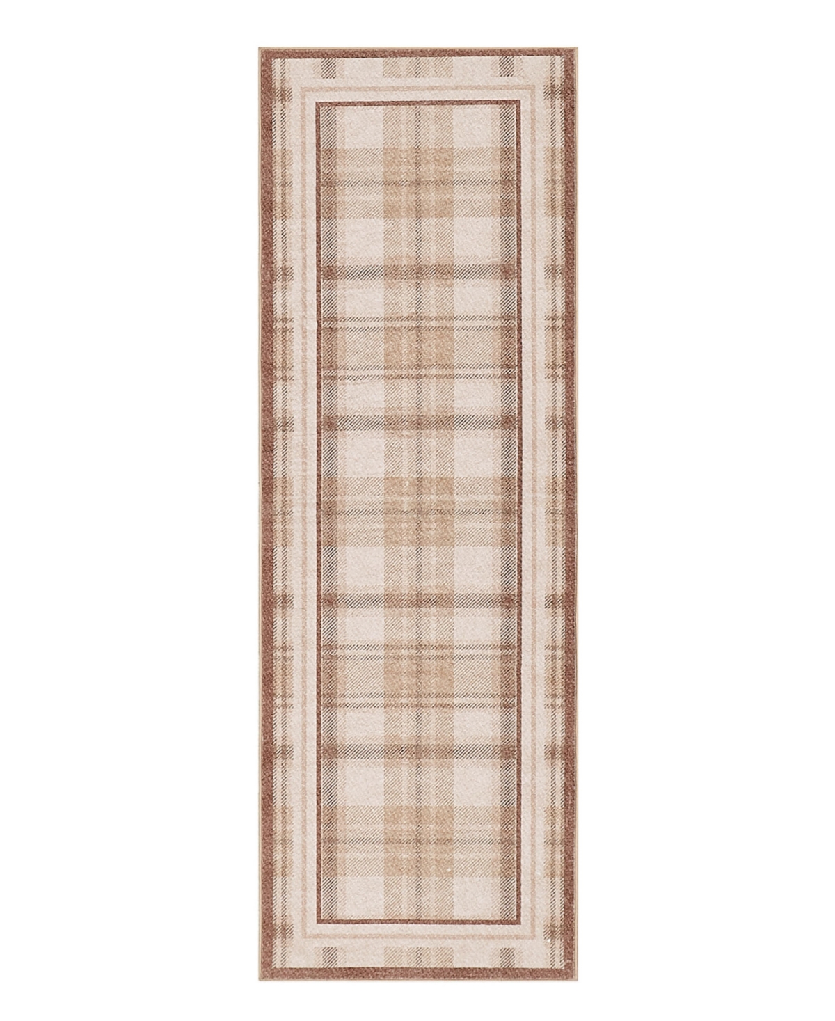 Eddie Bauer Non-Skid Printed Washable Runner Rug, 72" x 24" - Pinecrest Beige
