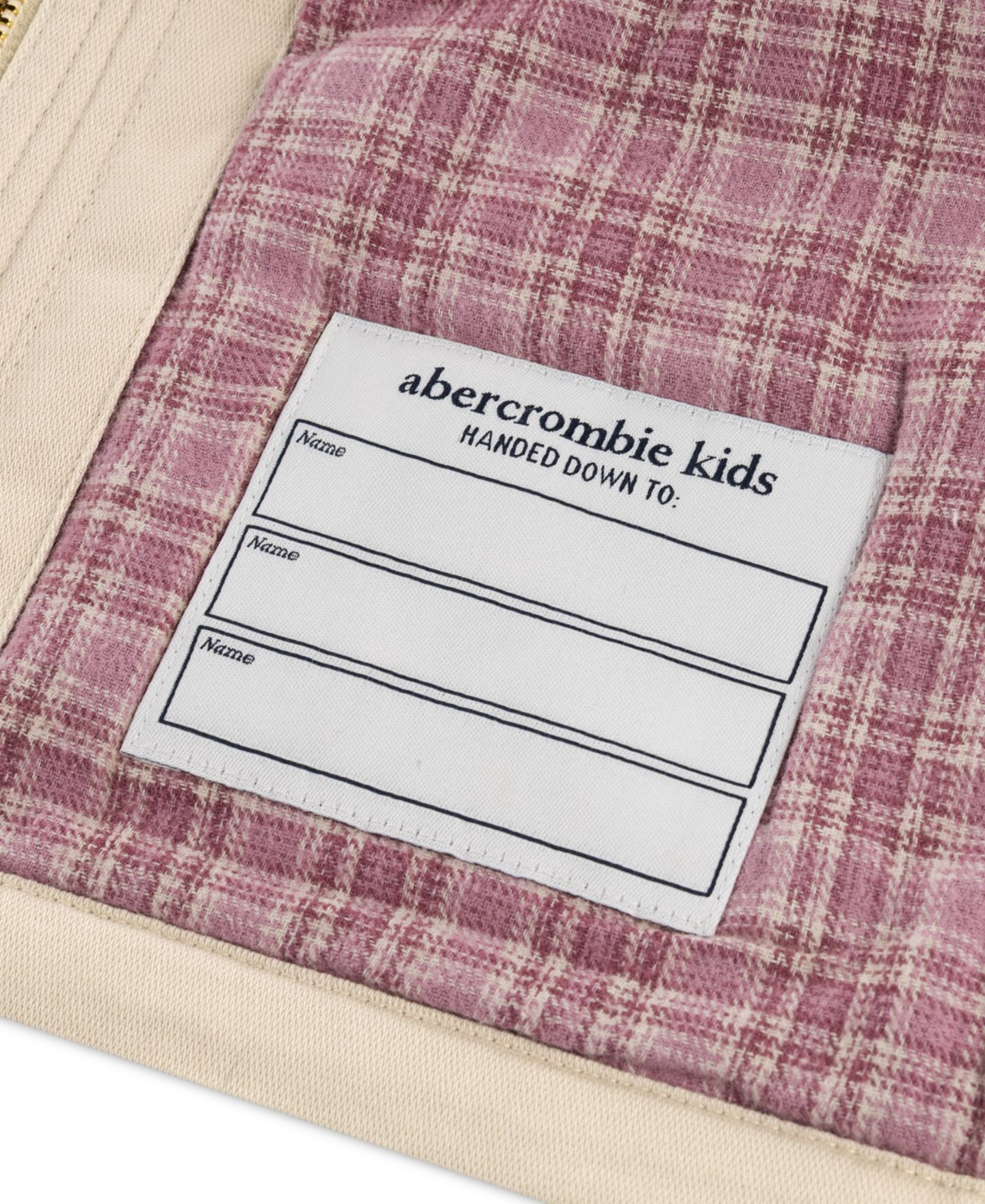 Детская куртка abercrombie kids Girls' 4-16 Corduroy-Collar Plaid-Lined Barn, цвет: Рыжевато-коричневый — фото 4