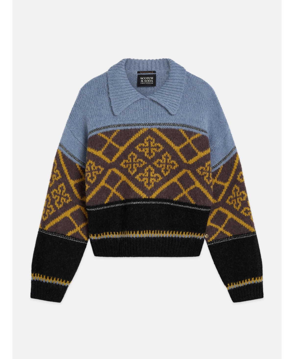 Scotch & Soda Women's Fair Isle Boxy-Fit Pullover