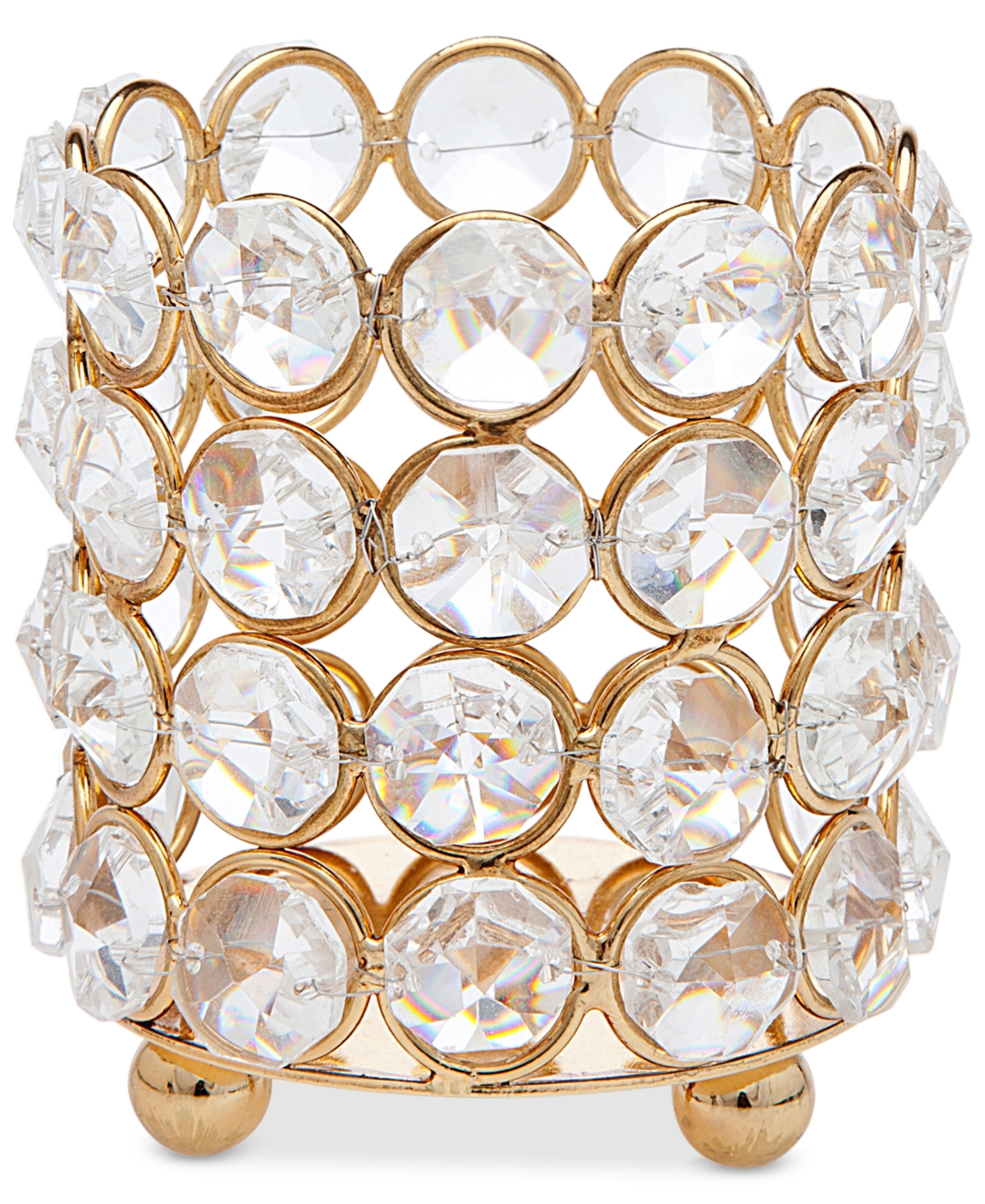 Godinger Lighting By Design Crystal Votive In Gold
