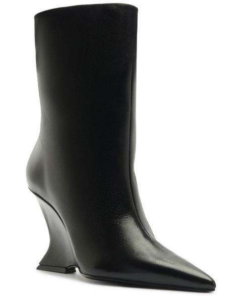 Женские ботинки Schutz Siena Wedge Dress Booties, цвет: Чёрный