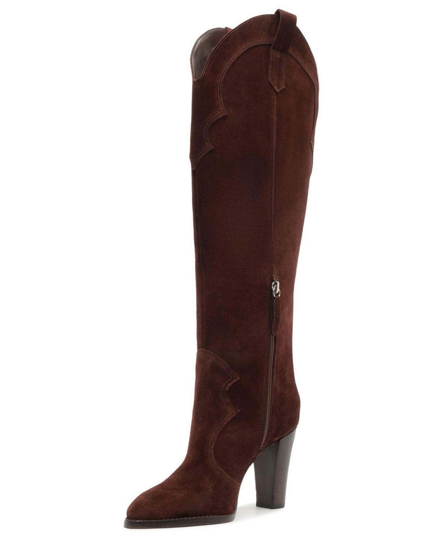 Женские ботинки Schutz Miller Up Block Heel Tall Dress Boots, цвет: Maplewood — фото 9