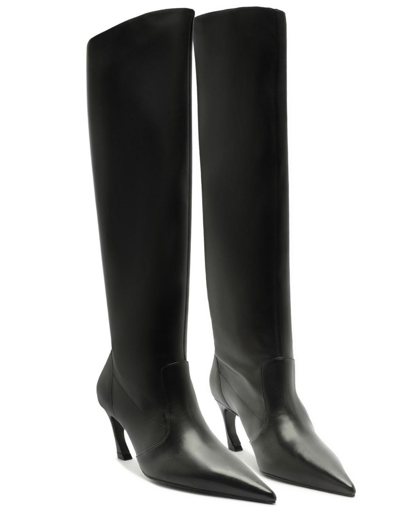 Женские ботинки Schutz Lexi Mid Pointed Toe Slouch Dress Boots, цвет: Чёрный — фото 11