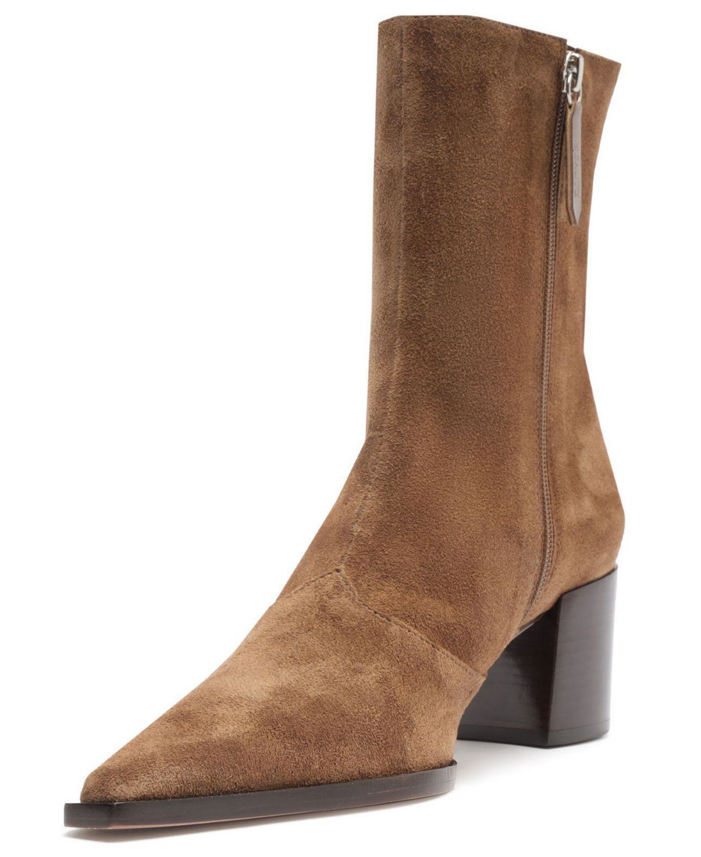 Женские ботинки Schutz Raffaela Mid Block Heel Dress Booties, цвет: Пекан коричневый — фото 8