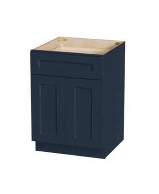 24W x 24D x 34.5H Solid Wood Shaker Base Cabinet Soft Close Door with Drawer Adjustable Shelf RTA for Kitchen Bath Laundry Garage