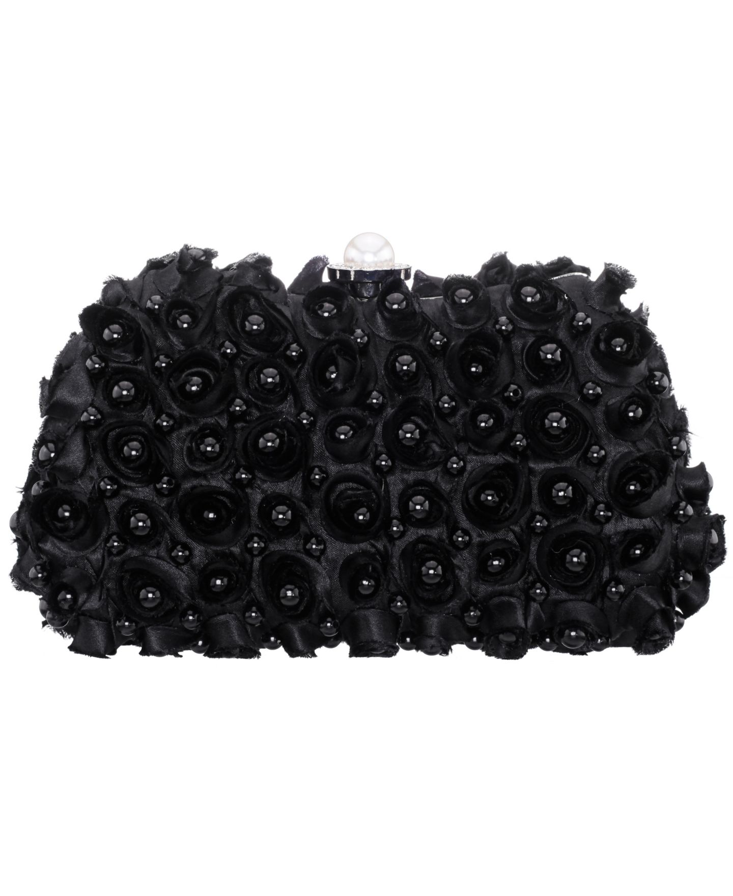 Женский клатч Nina Paloma All Over Imitation Pearl Small Clutch Handbag, цвет: Чёрный — фото 1