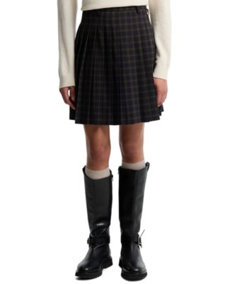 Women's Carville Mini Pleated Plaid A-Line Skirt