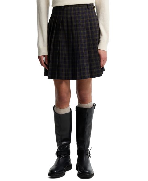 Женская юбка Barbour Carville Mini Pleated Plaid A-Line, цвет: Теневой